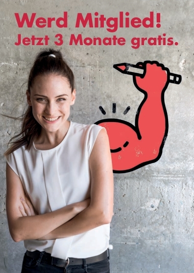 Mitgliedswerbeaktion 3 Monate Gratis ©GPA djp Mitgliedswerbeaktion 3 Monate Gratis ©GPA djp