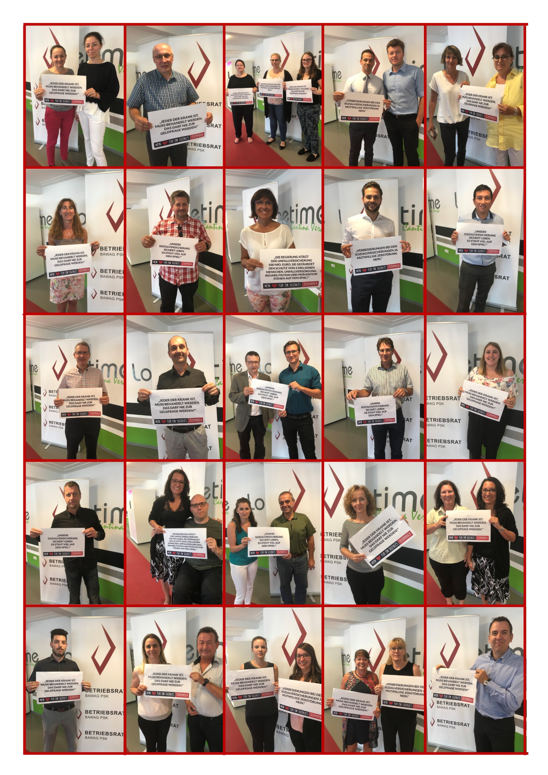 Collage Mein Herz für ein soziales Österreich ©BAWAG PSK Betriebsrat Collage Mein Herz für ein soziales Österreich ©BAWAG PSK Betriebsrat