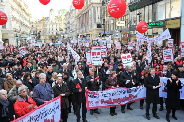 2012_03_05 Protestkundegebung ©GPA-djp 2012_03_05 Protestkundegebung ©GPA-djp