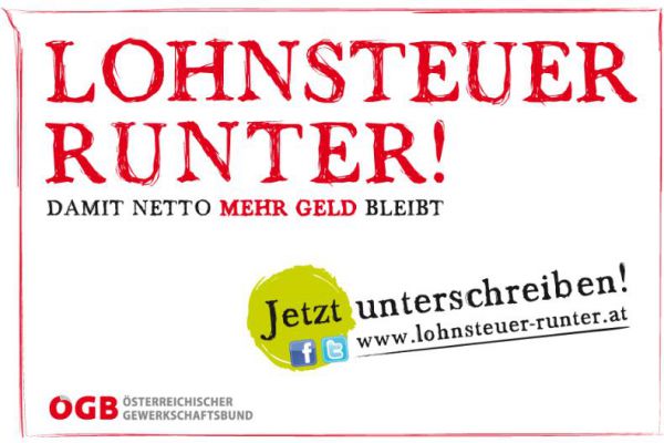 Lohnsteuer senken &copy;ÖGB